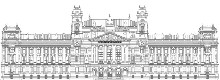 Igazságügyi Palota: A felújítás homlokzati terve