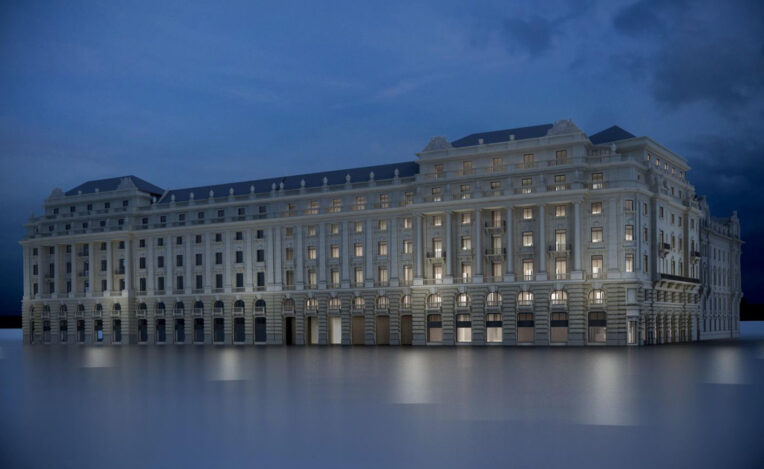 Szabad György irodaház: Homlokzati terv