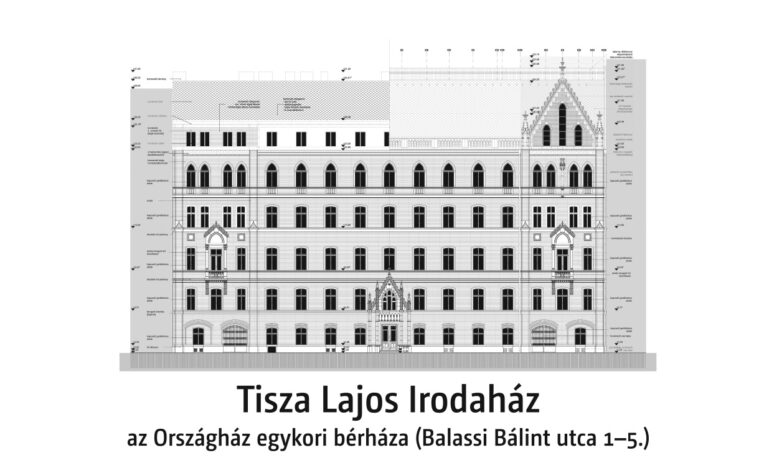 Tisza Lajos Irodaház: A felújítás homlokzati terve